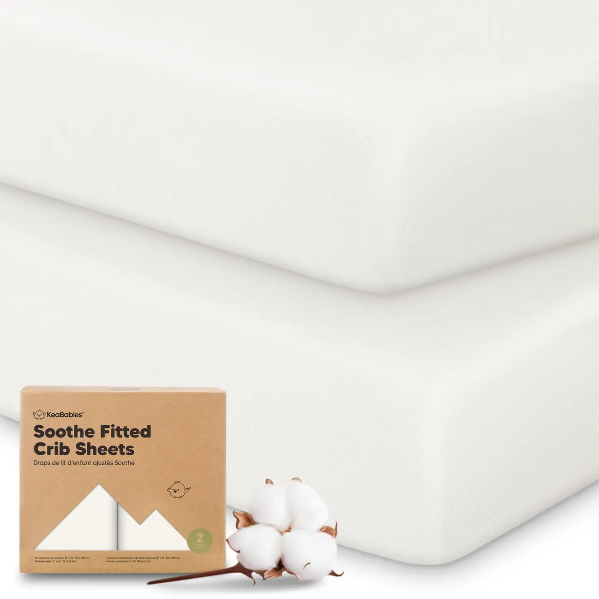 2-pack Organic Cotton Fitted Crib Sheet